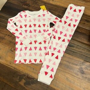 Primary Pink Christmas Tree Pajamas - NWT